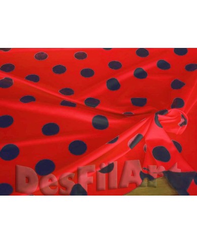 Tela de licra flamenca topo negro