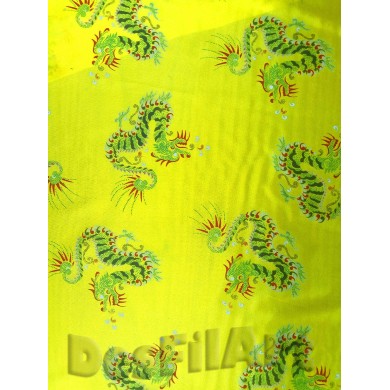 Raso amarillo con dragones