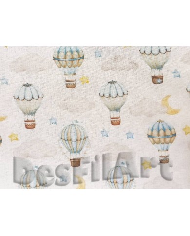 Algodón nubes y globos