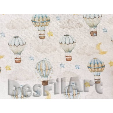 Algodón nubes y globos