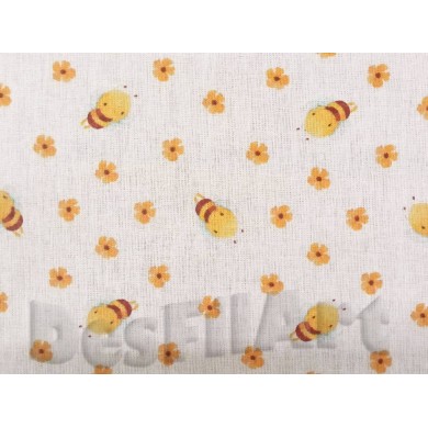 Algodón popelín abejas