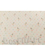 Algodón popelín topos y patos