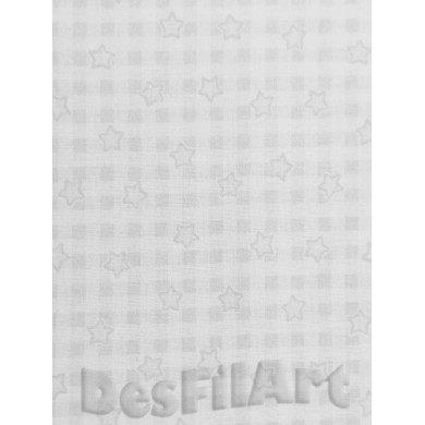 Algodón popelín estrellas grises