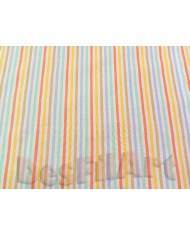 Algodón popelín líneas de colores