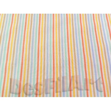 Algodón popelín líneas de colores