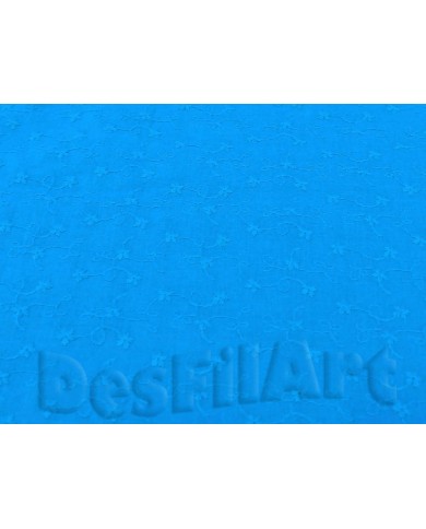 cotó batista brodada blava