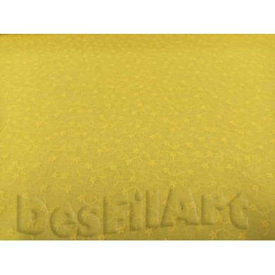 Cotó batista brodada ocre