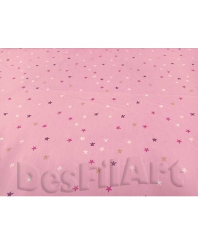 Cotó estels fons rosa
