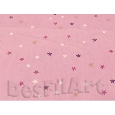 Cotó estels fons rosa