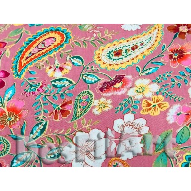 Viscosa estampada mediana fondo coral