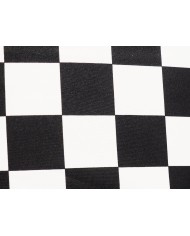 Tela estampada topos blancos y negros