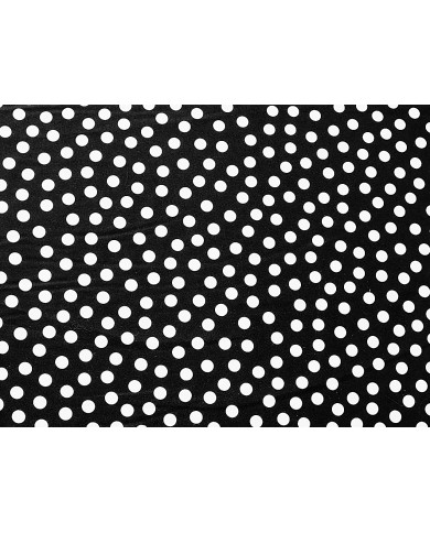 Tela estampada topos blancos y negros Tela estampada topos blancos y negros