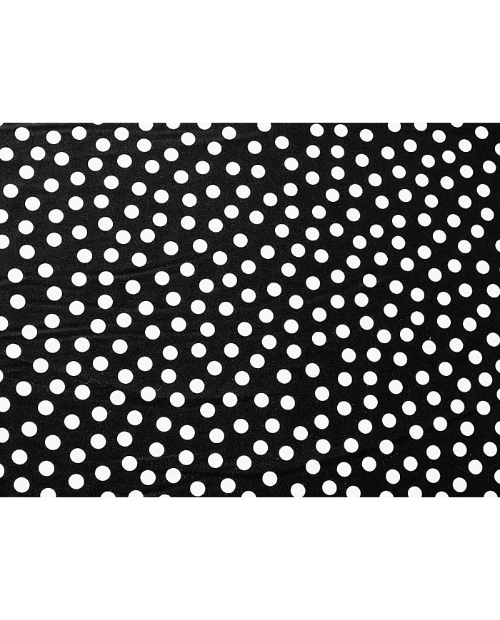 Tela estampada topos blancos y negros