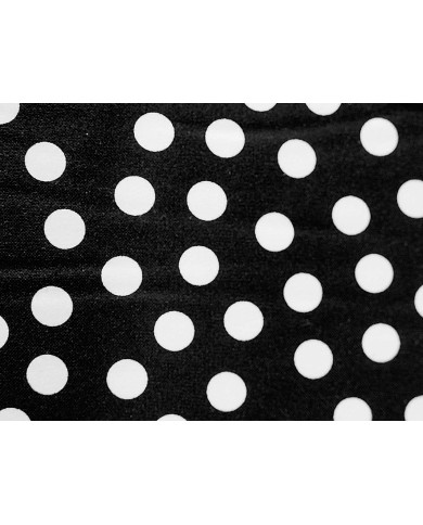 Tela estampada topos blancos y negros Tela estampada topos blancos y negros