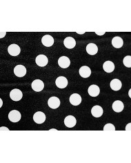 Tela estampada topos blancos y negros