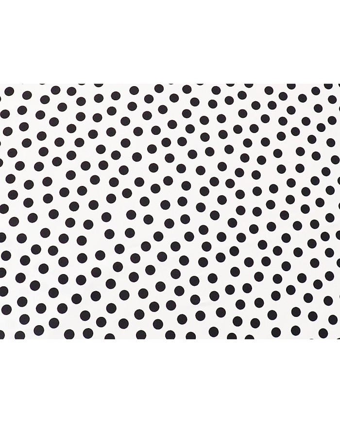 Tela estampada topos negros y blancos