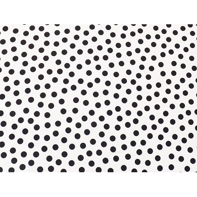 Tela estampada topos negros y blancos