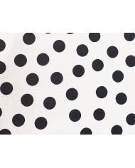 Tela estampada topos blancos y negros