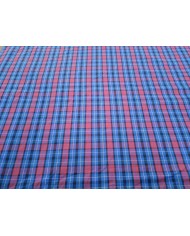 Algodón cuadro azul y granate