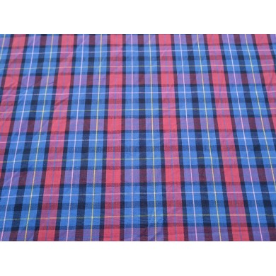 Cotó quadre blau grana